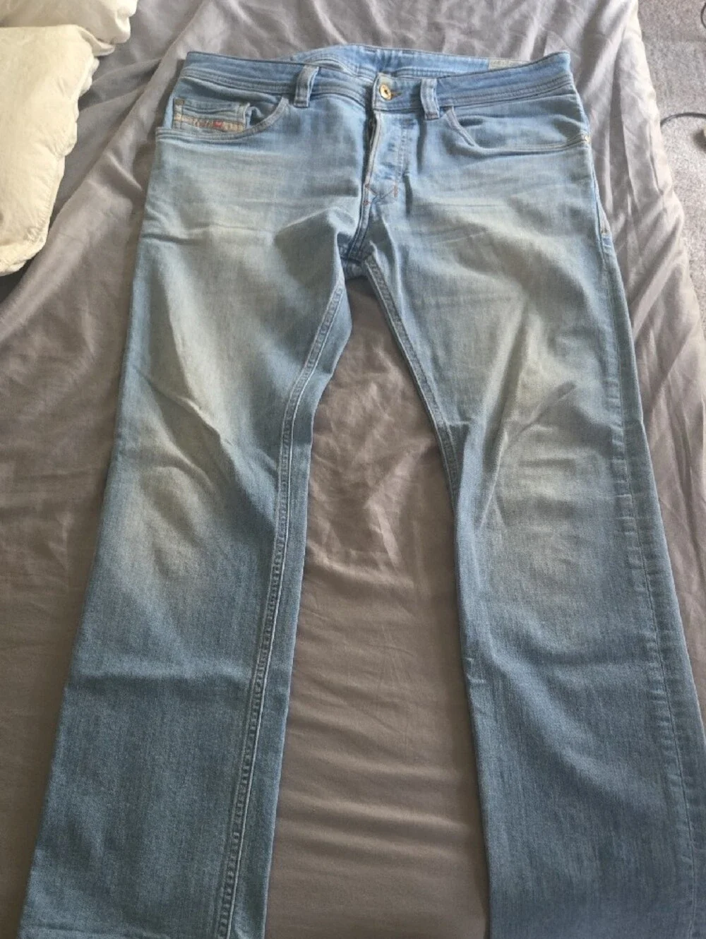 Light Blue Slim Men’s Jeans - Diesel Industry 32/32